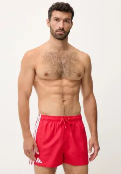 adidas pantaloni scurti de baie 3-Stripes culoarea rosu, JX5023 imagine