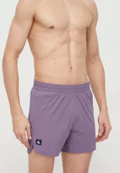 adidas pantaloni scurti de baie culoarea violet imagine