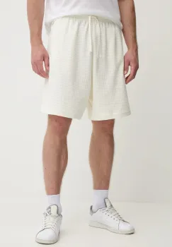 adidas pantaloni scurti din bumbac All SZN culoarea bej, JL6562 imagine