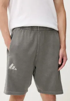 adidas pantaloni scurti din bumbac All SZN culoarea gri, JN0607 imagine