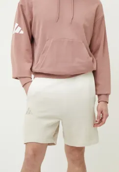 adidas pantaloni scurti din bumbac ALL SZN Dip Dye barbati, culoarea bej, JL9576 imagine