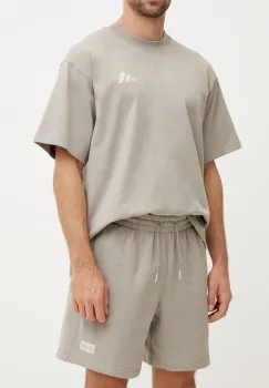 adidas pantaloni scurti din bumbac x Mercedes culoarea bej, JW3086 imagine