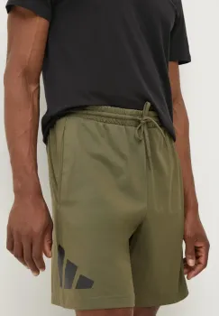adidas pantaloni scurti Essentials barbati, culoarea verde, IN6184 imagine