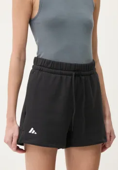 adidas pantaloni scurti Essentials femei, culoarea negru, neted, high waist, JC5925 imagine
