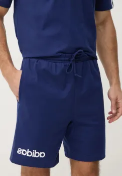 adidas pantaloni scurti Essentials Linear barbati, culoarea albastru marin, JE9013 imagine