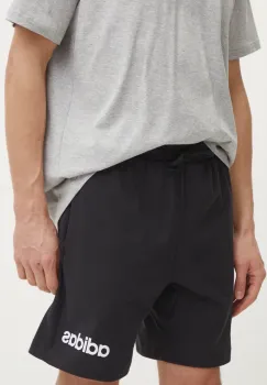 adidas pantaloni scurti Essentials Linear barbati, culoarea negru, JE9012 imagine