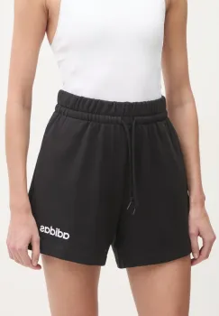 adidas pantaloni scurti Essentials Linear femei, culoarea negru, neted, medium waist, JG8639 imagine