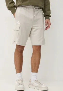 adidas pantaloni scurti Feelcozy barbati, culoarea bej, IN6084 imagine