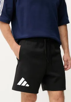 adidas pantaloni scurti Future Icons 3 Bar culoarea negru, JD4900 imagine