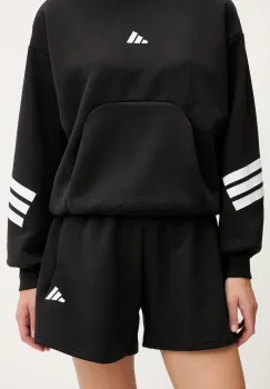 adidas pantaloni scurti Future Icons culoarea negru, uni, high waist, JC5466 imagine