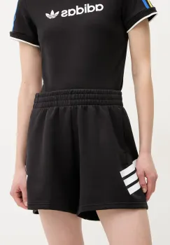 adidas pantaloni scurti Future Icons femei, culoarea negru, cu imprimeu, high waist, JC5443 imagine