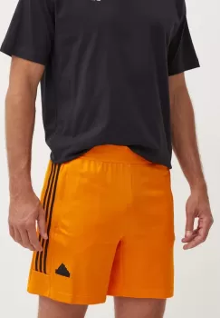 adidas pantaloni scurti Tiro barbati, culoarea portocaliu, IY4491 imagine