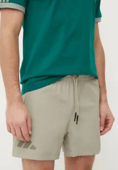 adidas pantaloni scurti Z.N.E. barbati, culoarea verde, JN9024 imagine