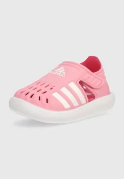 adidas pantofi de apa pentru copii WATER SANDAL I culoarea roz imagine