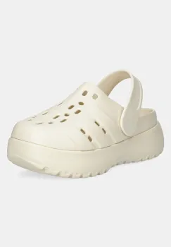 adidas papuci Adilette Clog Platform femei, culoarea bej, cu platforma, JP7159 imagine