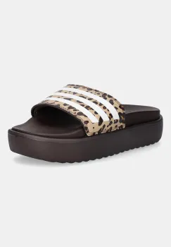 adidas papuci Adilette Platform culoarea maro, cu platforma, JR9234 imagine