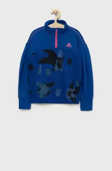 adidas Performance bluza copii culoarea albastru marin, modelator imagine