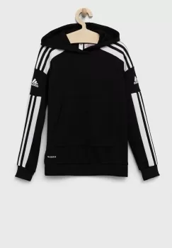 adidas Performance bluza copii culoarea negru, cu gluga, cu imprimeu imagine