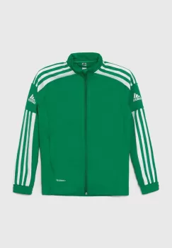 adidas Performance bluza copii SQ21 TRKT culoarea verde, cu imprimeu, GP6456 imagine