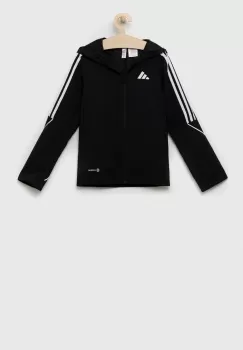 adidas Performance bluza copii TIRO23 L WB Y culoarea negru, cu gluga, cu imprimeu imagine