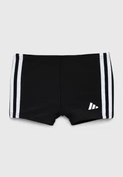 adidas Performance costum de baie copii 3S culoarea negru imagine