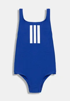 adidas Performance costum de baie dintr-o bucata pentru copii culoarea albastru marin, JX5644 imagine