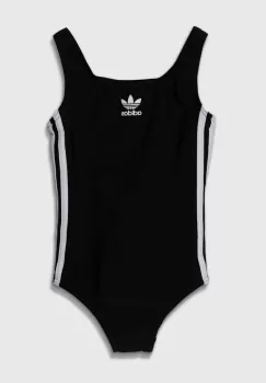 adidas Performance costum de baie dintr-o bucata pentru copii culoarea negru imagine