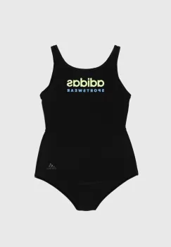 adidas Performance costum de baie dintr-o bucata pentru copii culoarea negru imagine