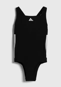 adidas Performance costum de baie dintr-o bucata pentru copii culoarea negru imagine