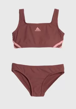 adidas Performance costum de baie pentru copii din doua piese 3S BIKINI culoarea roz, IY5069 imagine