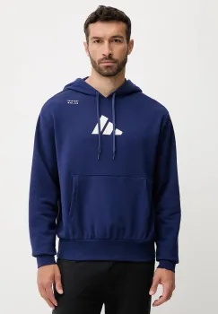 adidas Performance hanorac de antrenament Category Training Graphic culoarea bleumarin, cu gluga, cu imprimeu, JM8974 imagine