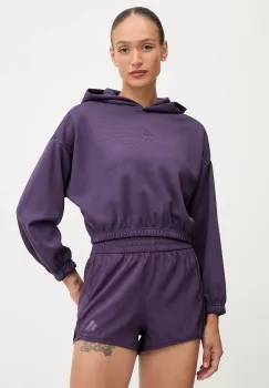 adidas Performance hanorac de antrenament Cover-up culoarea violet, cu gluga, uni, JY2667 imagine