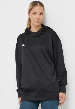 adidas Performance hanorac de antrenament culoarea negru, cu gluga, neted imagine