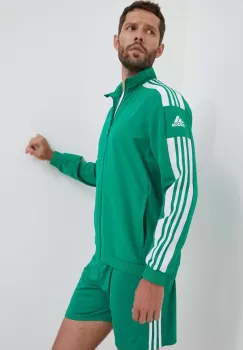 adidas Performance hanorac de antrenament Squadra 21 culoarea verde, cu imprimeu imagine