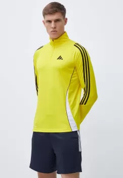 adidas Performance hanorac de antrenament Tiro 24 culoarea galben, cu imprimeu, IS1043 imagine