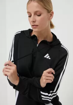 adidas Performance hanorac de antrenament Tiro24 culoarea negru, cu gluga, cu imprimeu imagine