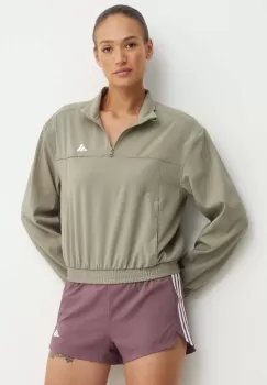 adidas Performance hanorac de antrenament Train Essentials culoarea verde, neted, IX1028 imagine
