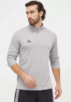 adidas Performance hanorac de antrenament Training Essentials culoarea gri, melanj imagine