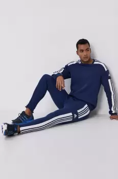 Adidas Performance Pantaloni barbati, culoarea albastru marin, cu imprimeu imagine