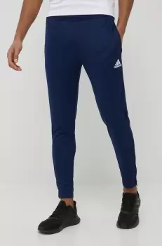 adidas Performance pantaloni barbati, culoarea albastru marin, drept imagine