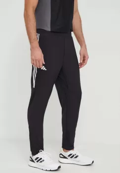 adidas Performance pantaloni de alergare Own the Run culoarea negru, cu imprimeu imagine