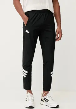 adidas Performance pantaloni de antrenament GYM+ culoarea negru, cu imprimeu, JC5230 imagine