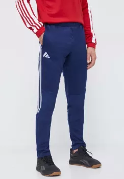 adidas Performance pantaloni de antrenament Tiro 23 Competition Winterized culoarea albastru marin, cu imprimeu imagine