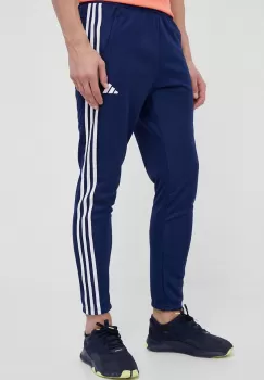 adidas Performance pantaloni de antrenament Train Essentials 3-Stripes culoarea albastru marin, cu imprimeu imagine