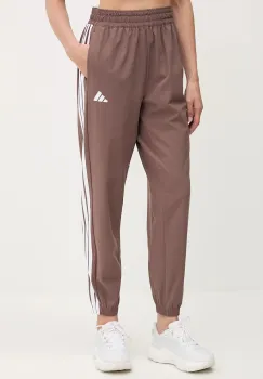 adidas Performance pantaloni de antrenament Train Essentials culoarea maro, cu imprimeu, JY2168 imagine