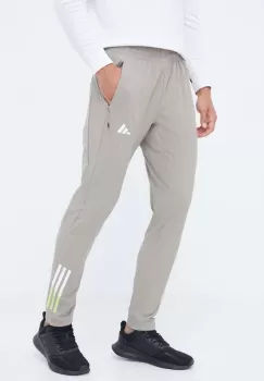 adidas Performance pantaloni de antrenament Train Icons culoarea verde, cu imprimeu imagine