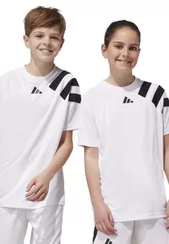 adidas Performance pantaloni scurti copii FORTORE23 SHO Y culoarea alb, talie reglabila imagine