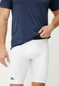 adidas Performance pantaloni scurti de antrenament Techfit culoarea alb, IW5838 imagine