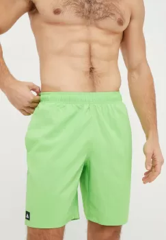 adidas Performance pantaloni scurti de baie Solid CLX culoarea verde imagine
