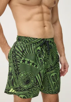 adidas Performance pantaloni scurti de baie x Farm Rio culoarea verde, JG3598 imagine